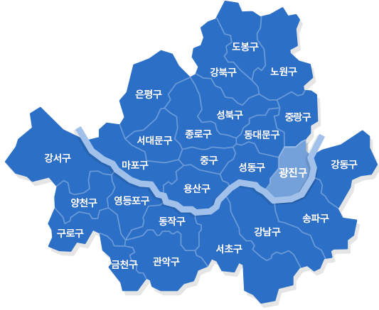 서울 광진구 지도