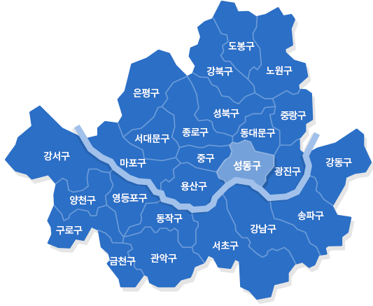 서울 성동구 지도