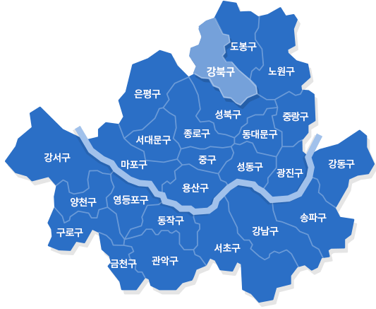 서울 강북구 지도